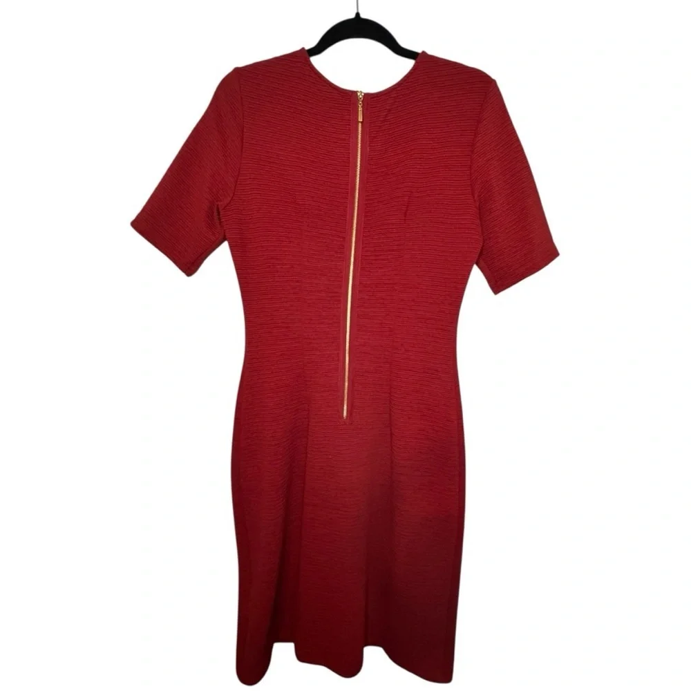 Sharagano Rich Burgundy Midi Dress